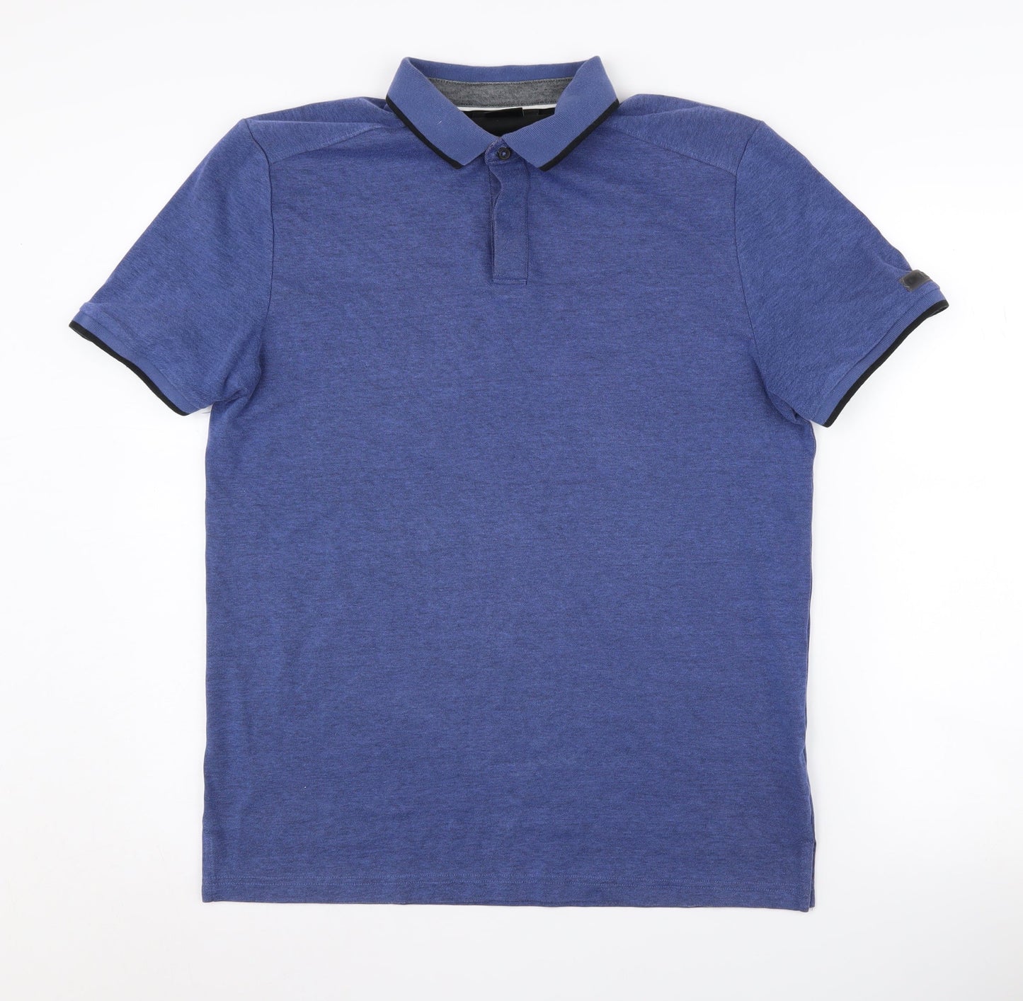 DKNY Men's Blue Polo Shirt Size M Collared Short Sleeve