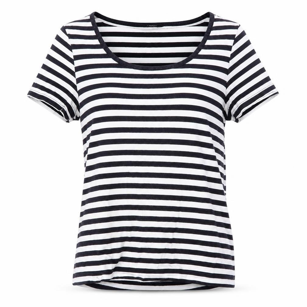 Womens UK Size S Hobbs Black Cotton T-Shirt
