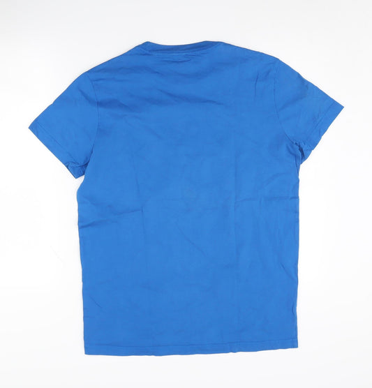 Diesel Men's Blue Graphic Print Cotton T-Shirt M