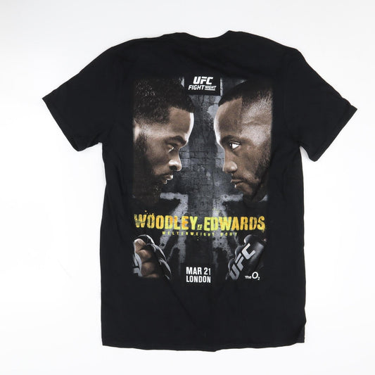 UFC London Men's Black Graphic Sports T-Shirt, S