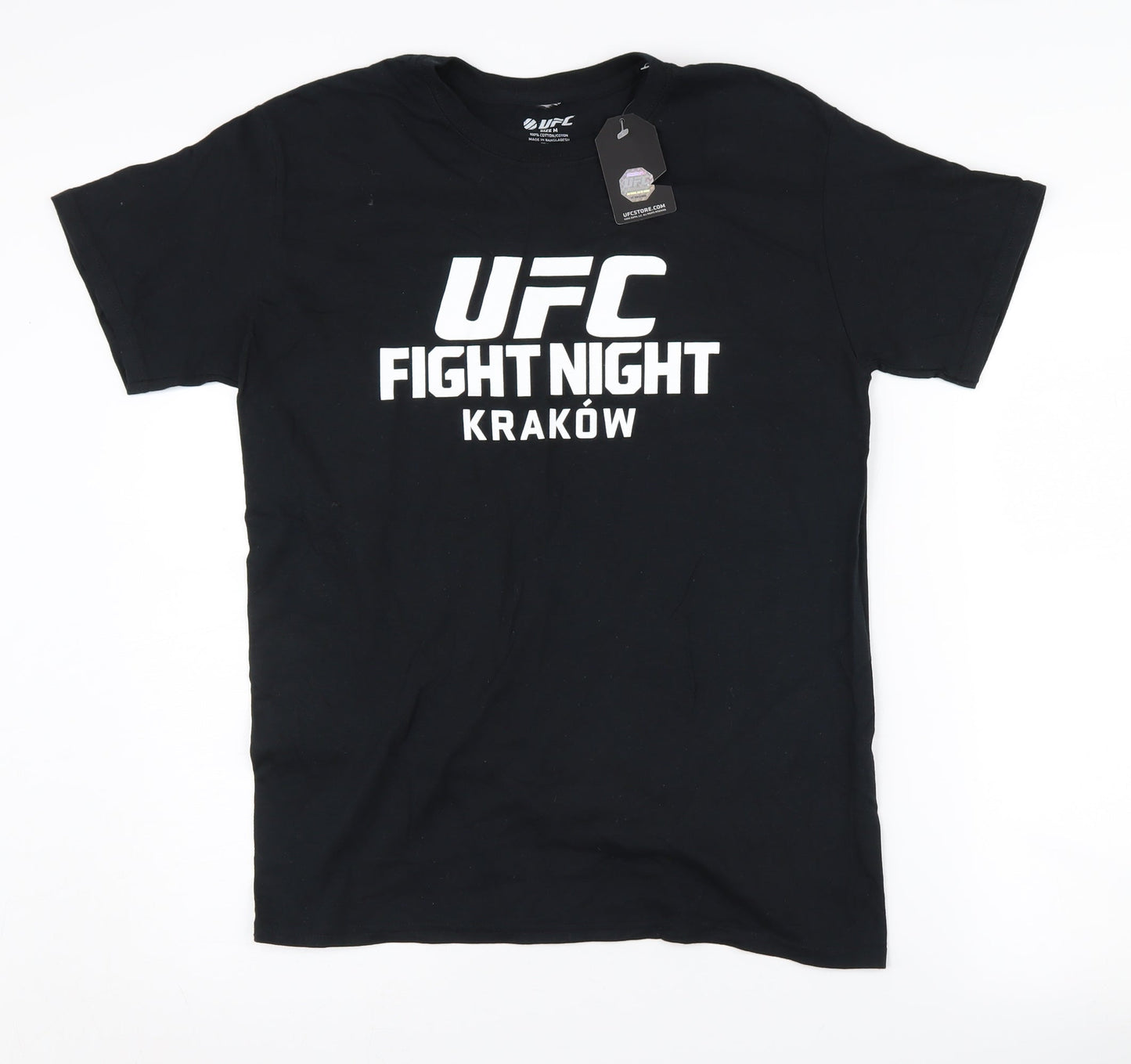 UFC Men's Black Graphic Print T-Shirt M Sports Style