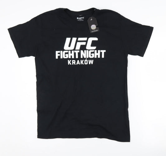 UFC Men's Black Graphic Print T-Shirt M Sports Style