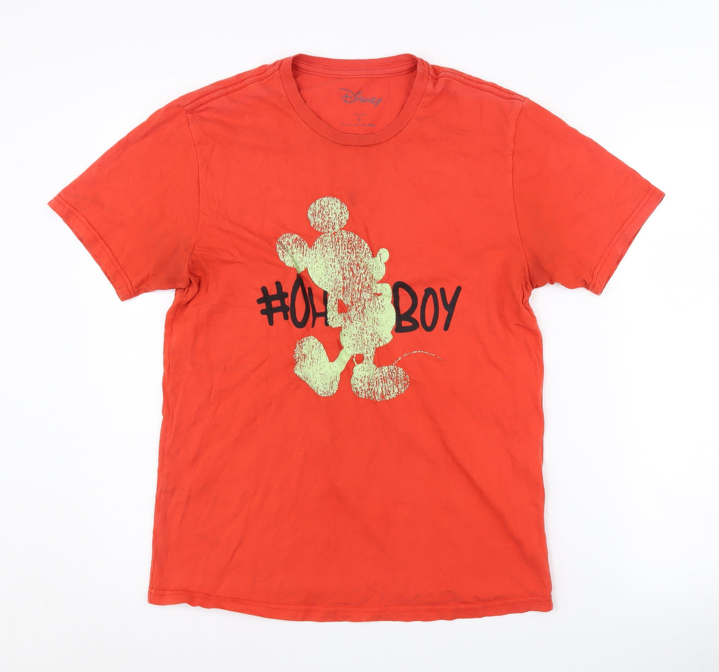 Disney Red Mickey Mouse Unisex T-Shirt Size S