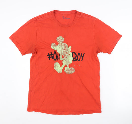 Disney Red Mickey Mouse Unisex T-Shirt Size S