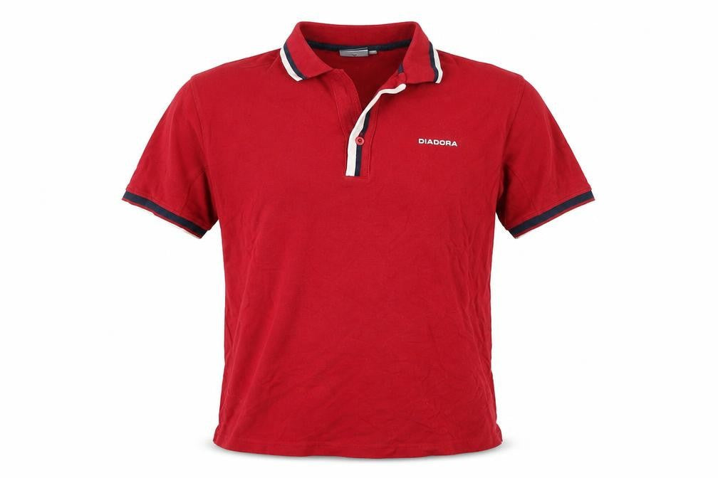 Diadora Men's Red Polo Shirt Size M
