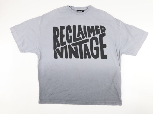 Reclaimed Vintage Grey Short Sleeve T-Shirt, Size S