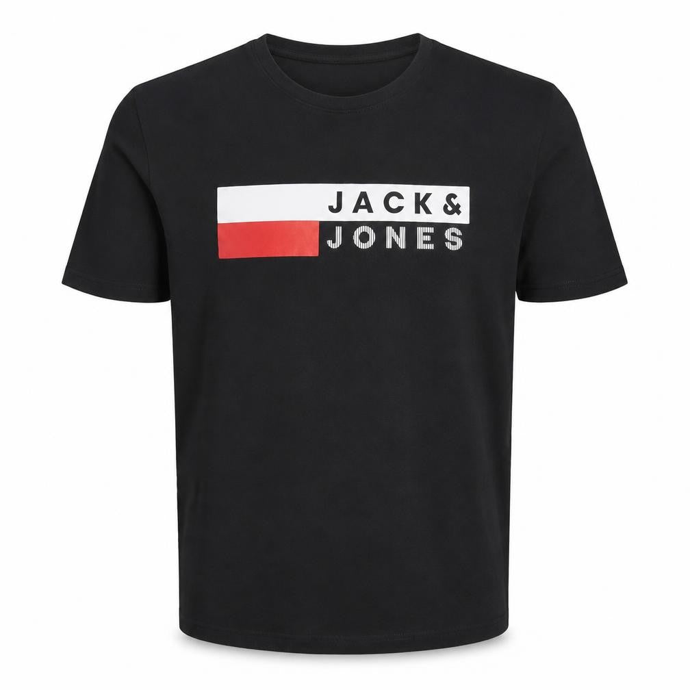Mens UK Size M JACK & JONES Black  Cotton T-Shirt