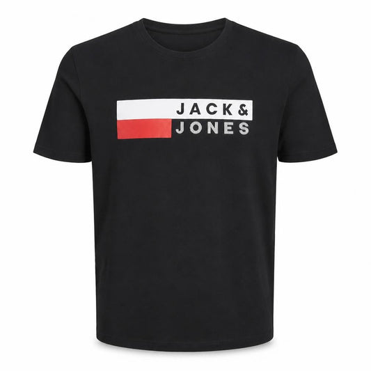 Mens UK Size M JACK & JONES Black  Cotton T-Shirt