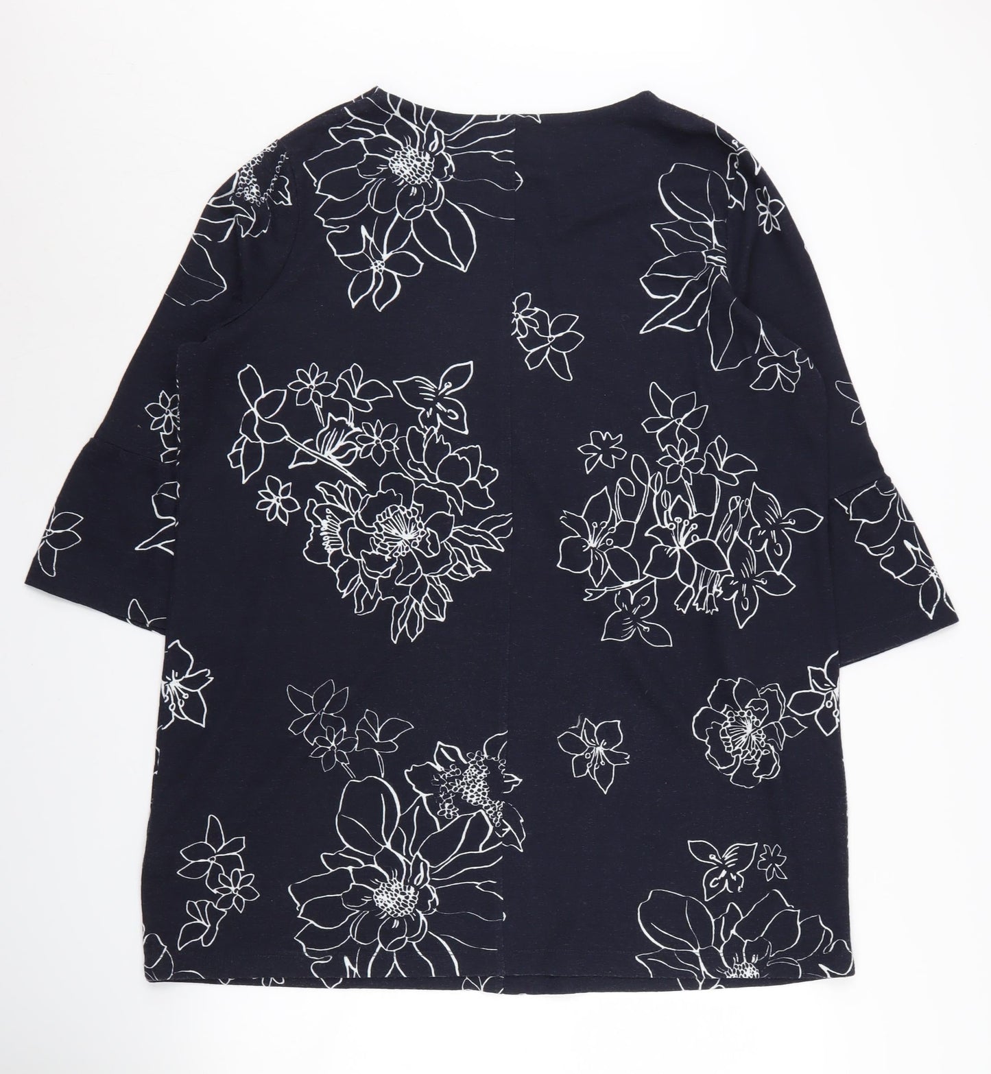 Marks and Spencer Women's Black Floral Pullover Jumper Size 18