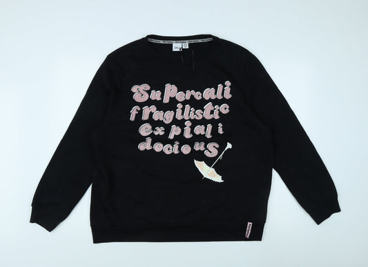 Disney Women's Black XL Pullover Sweatshirt