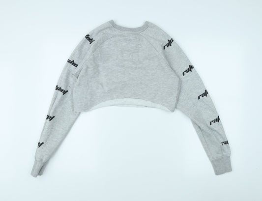 Ratchet Women's Grey Crop Sweatshirt Size S