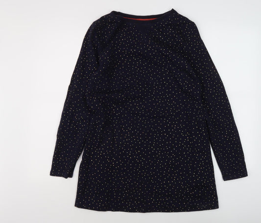 Boden Women's Blue Polka Dot Long Sleeve Dress