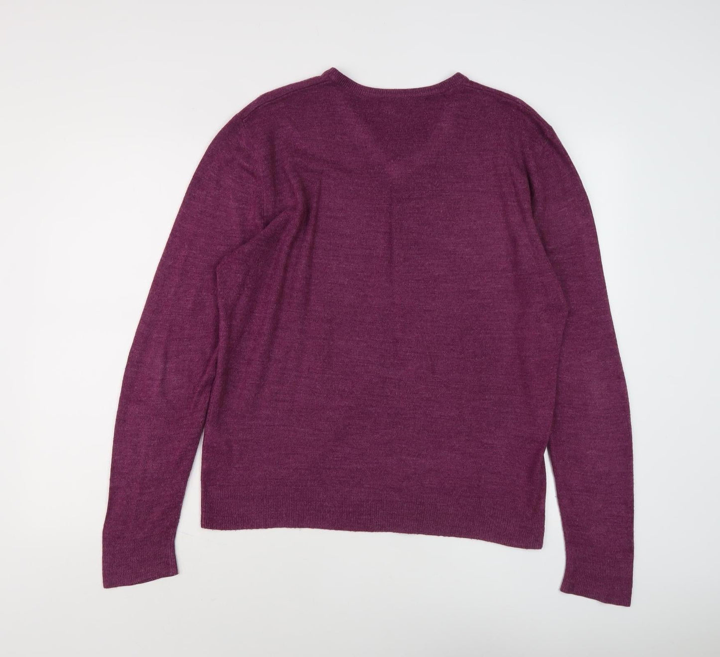 Thomas Nash Men's Purple V-Neck Pullover Jumper S