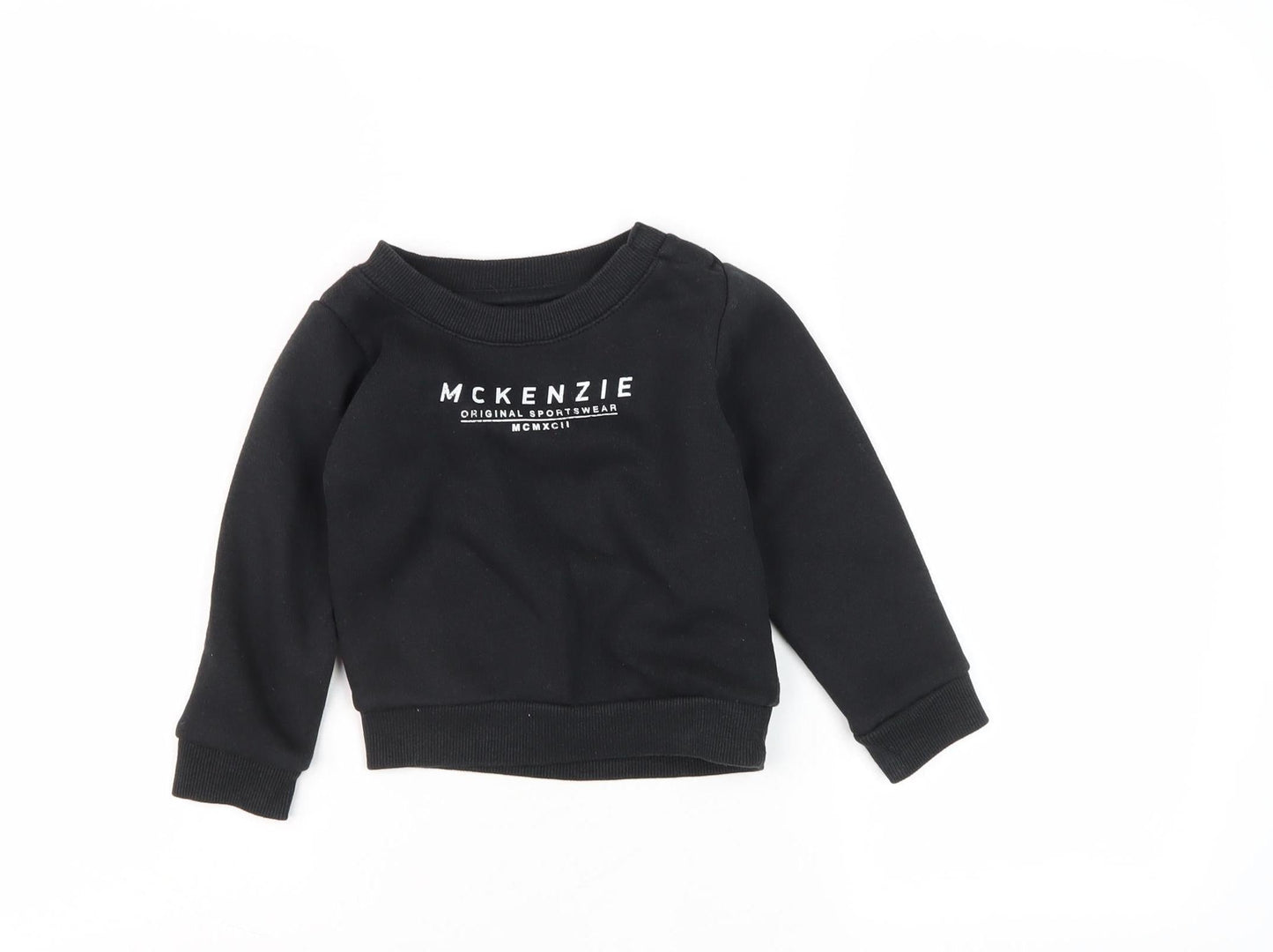 McKenzie Boys Black Pullover Sweatshirt - Size 2 Years
