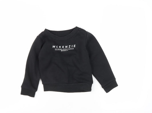 McKenzie Boys Black Pullover Sweatshirt - Size 2 Years