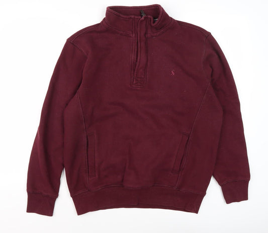 Joules Men's Red Pullover Sweatshirt with Zip