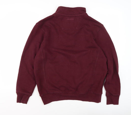 Joules Men's Red Pullover Sweatshirt with Zip