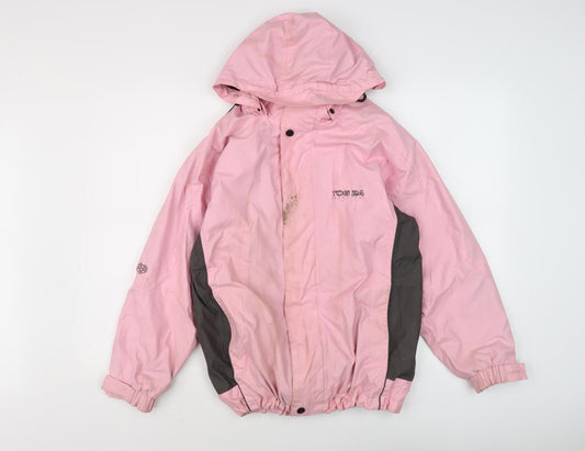 TOG 24 Women's Pink Waterproof Hooded Jacket Size 12