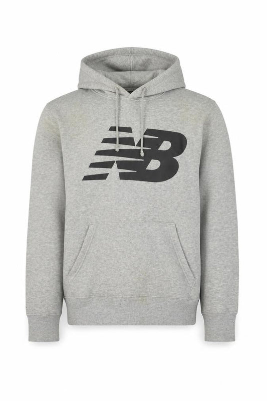 Mens UK S Regular New Balance Grey Pullover Hoodie