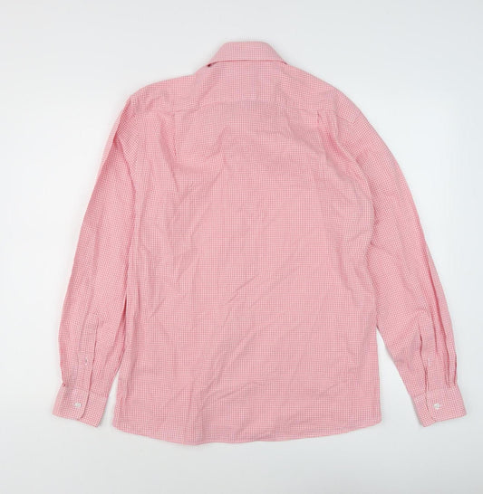 Tommy Hilfiger Men's Pink Check Slim Fit Shirt M