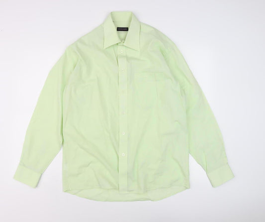 Pierre Cardin Men's Green Dress Shirt, 17, New