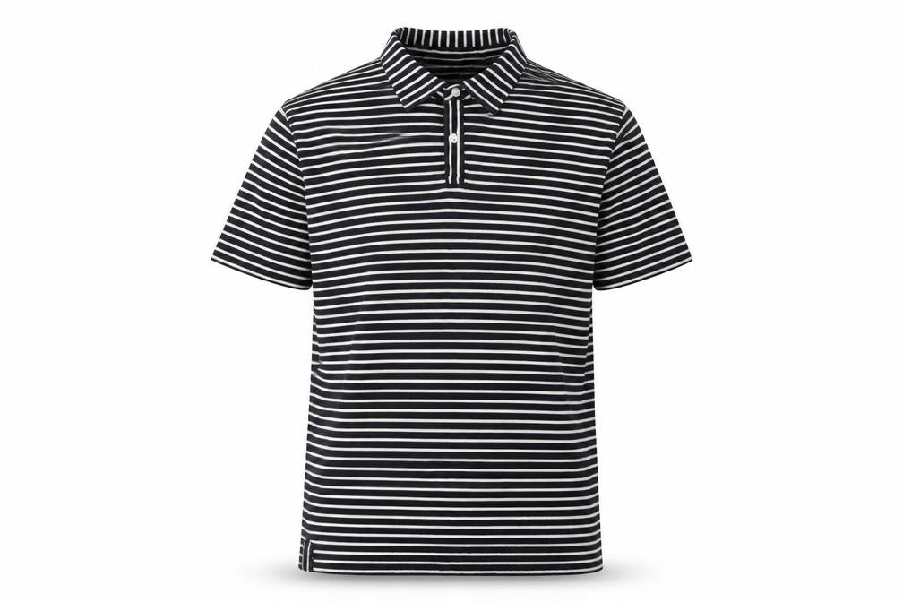Jasper Conran Men's Black Striped Polo, Size L