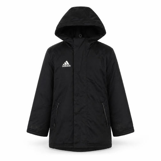 Adidas Boys Black Jacket 2XS Hooded Zip Casual