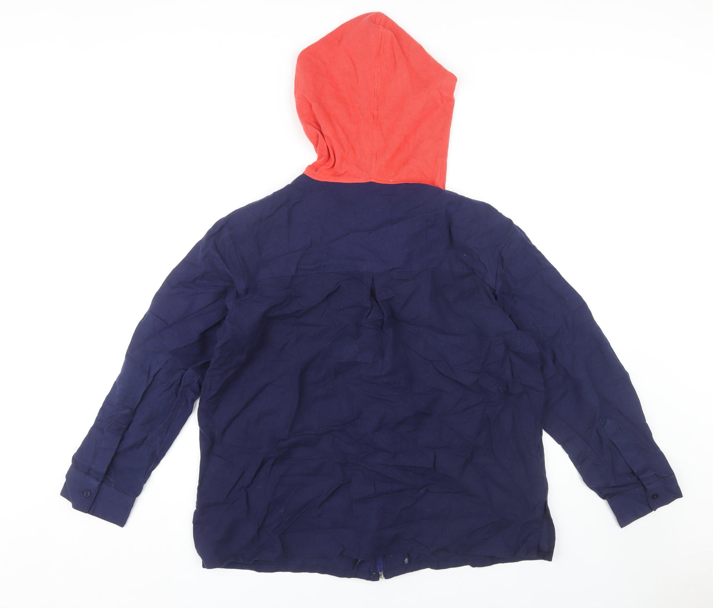 Alice Collins Women's Blue Hooded Jacket Size 12