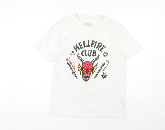 Netflix Stranger Things White T-Shirt M Unisex Casual