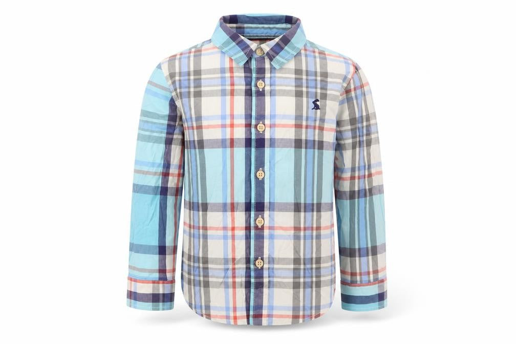 Joules Boys Multicoloured Button-Up Plaid Shirt 5 Years