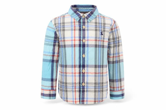 Joules Boys Multicoloured Button-Up Plaid Shirt 5 Years