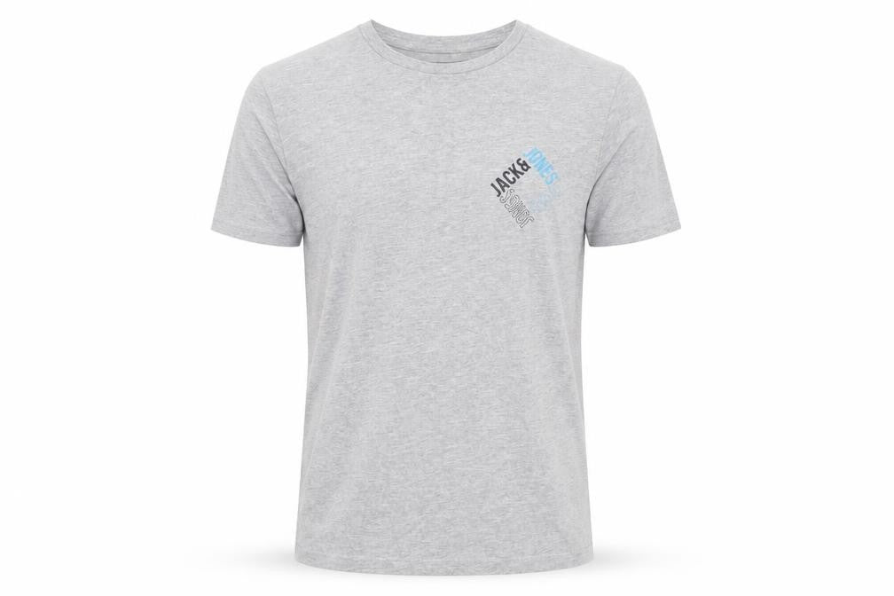 Mens UK Size S JACK & JONES Grey  Cotton Blend T-Shirt