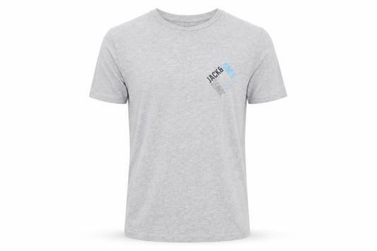 Mens UK Size S JACK & JONES Grey  Cotton Blend T-Shirt