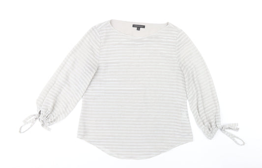Banana Republic Women's White Striped Blouse M