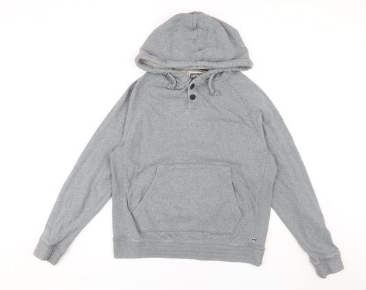 FatFace Men's Grey Hooded Henley M