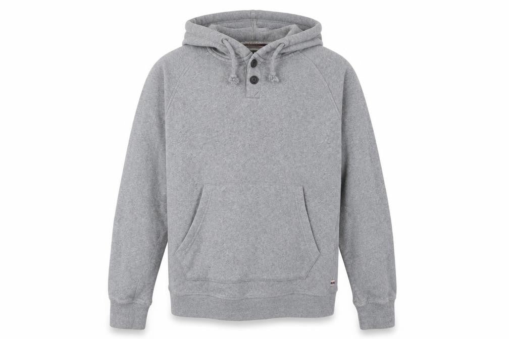 Mens UK M Regular FatFace Grey Henley Hoodie