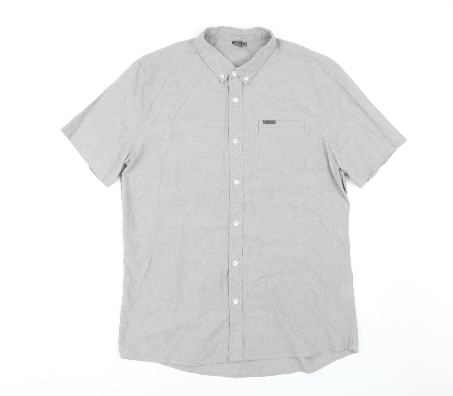 Firetrap Men's Grey XL Short Sleeve Casual Shirt