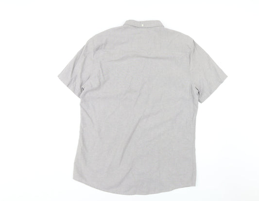 Firetrap Men's Grey XL Short Sleeve Casual Shirt