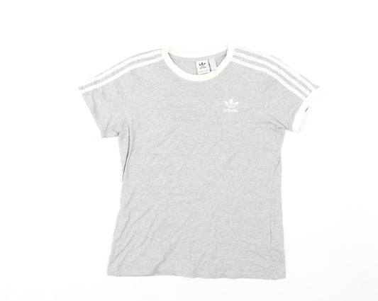 Adidas Women's Grey Basic T-Shirt Size 10