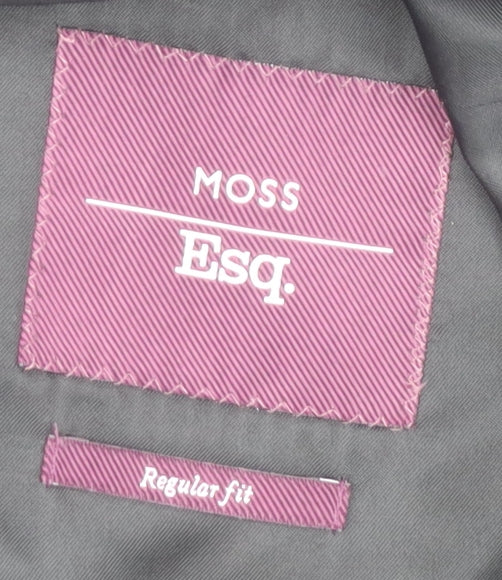 Moss Esq. Men's Black Suit Jacket, Size 38, Regular Fit