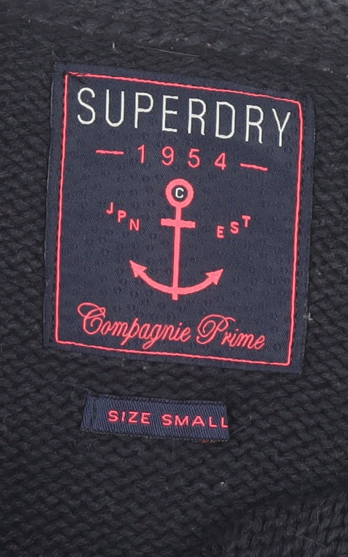 Superdry Women's Black Striped Pullover Jumper S