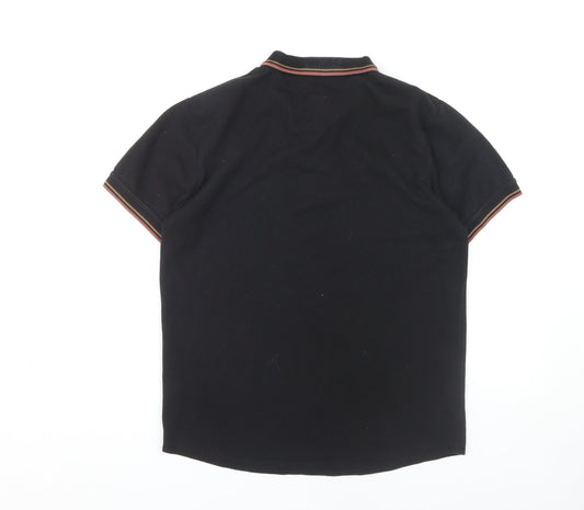 Firetrap Men's Black Short Sleeve Polo Shirt