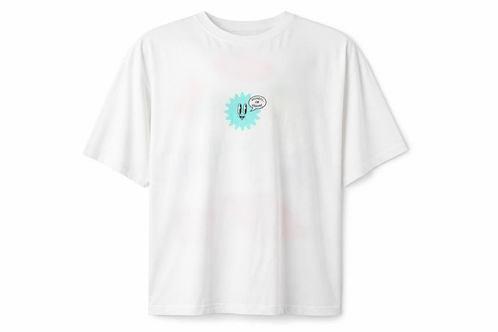 Mens UK Size L JACK & JONES White  Cotton T-Shirt