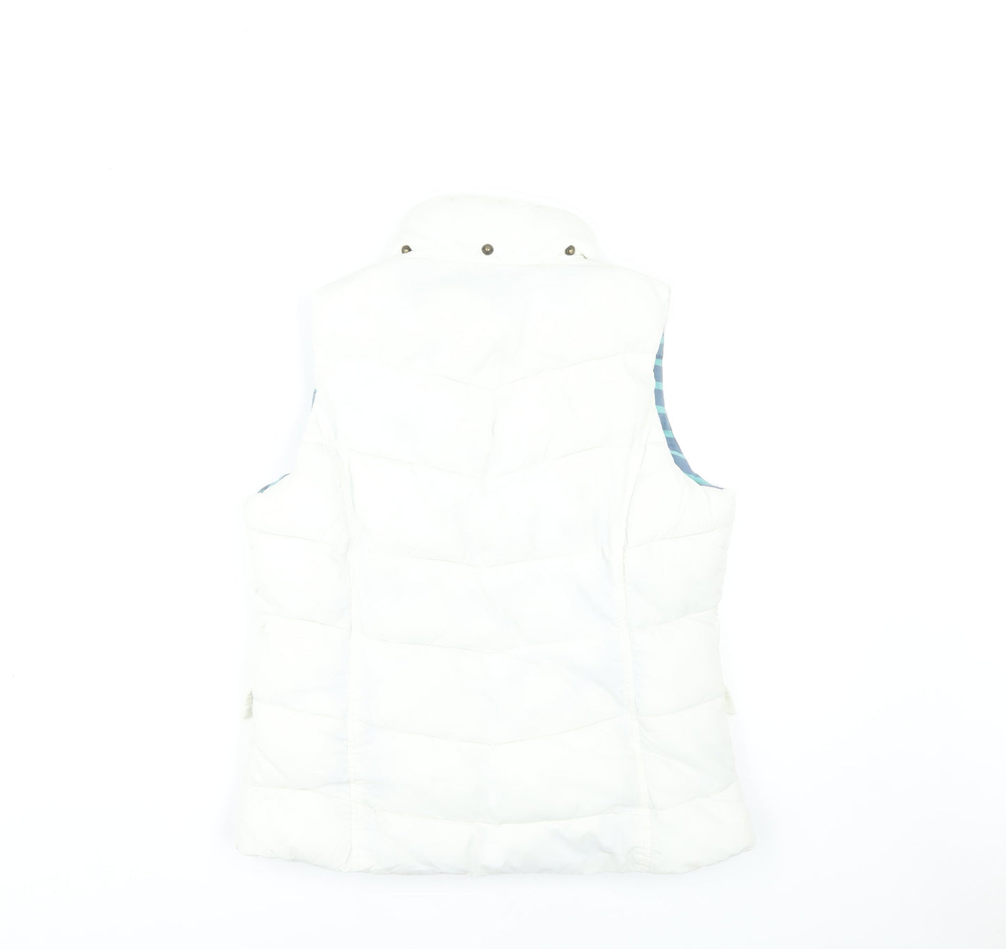 Joules White Puffer Waistcoat Women M Classic Style