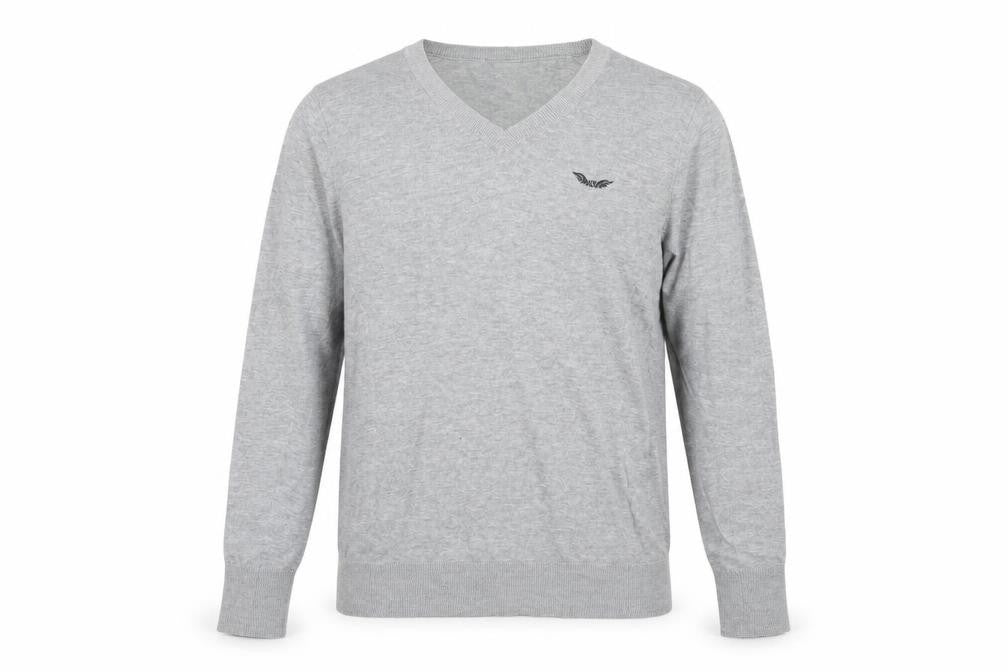 Armani Exchange Men's Grey V-Neck Pullover Jumper S