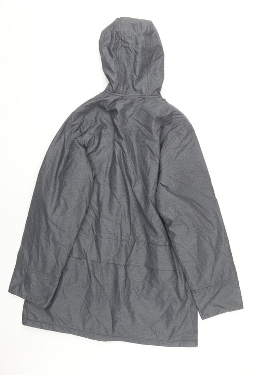 Nike Men's Grey Hooded Windbreaker Jacket M