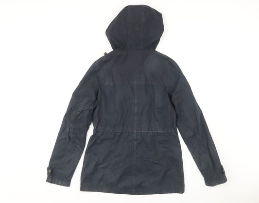 Fat Face Women's Blue Hooded Duffel Coat Jacket Size 6
