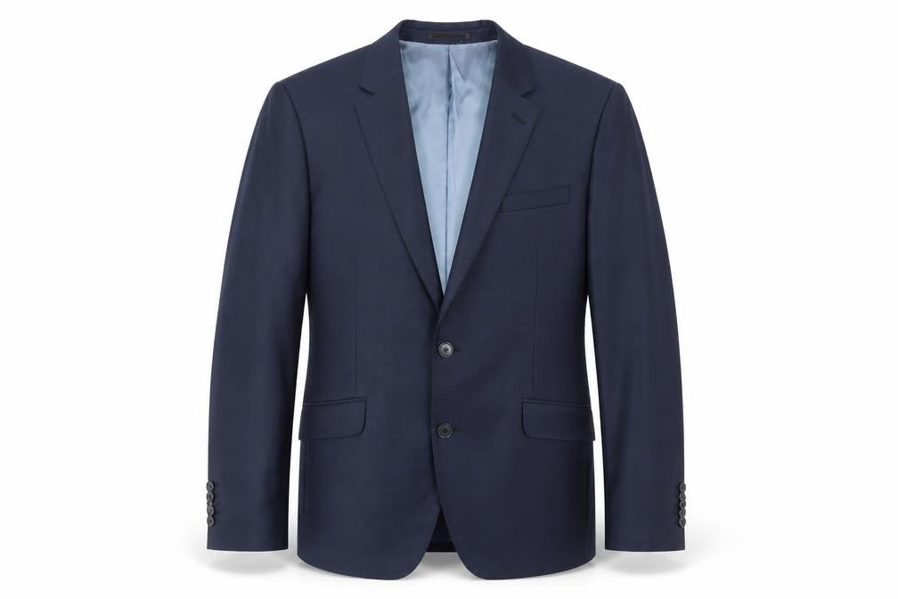 Mens 38 Chest Regular T.M.Lewin Blue Two-Button Blazer