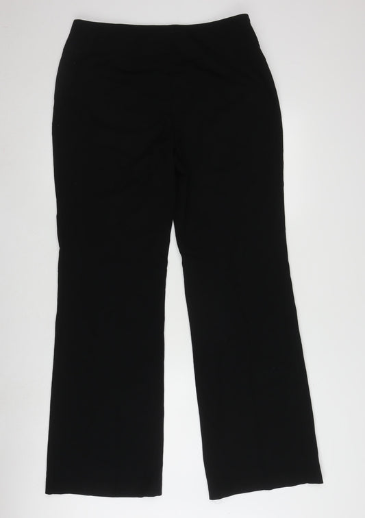 Marks and Spencer Women's Black Straight Trousers, Size 14
