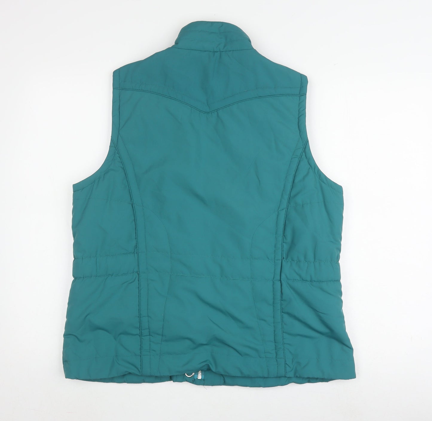 Dash Women's Green Polyester Waistcoat 18 Casual Snap